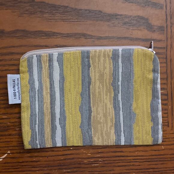 Pallas Textiles Bag Travel Small Mini ID Card Yellow Gray White Boho Lightweight - Picture 4 of 8